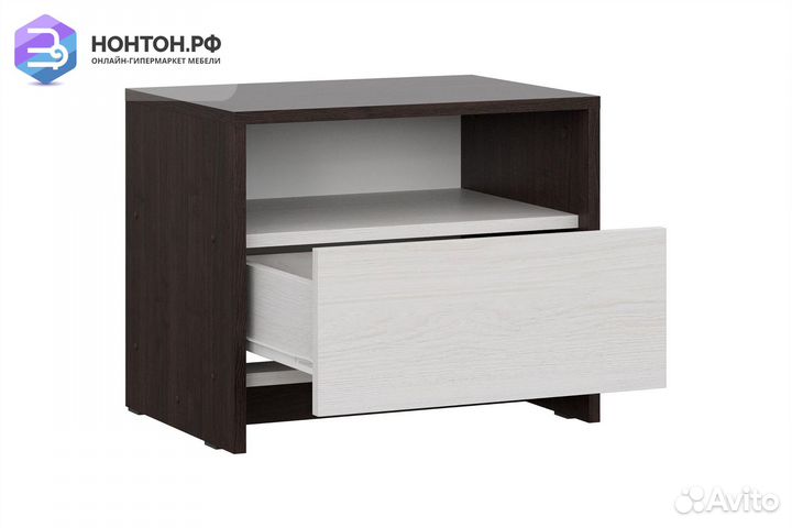 Тумба прикроватная Глория дуб венге / ясень анкор