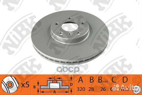Диск торм. Fr NI Murano 08- RN1423 NiBK