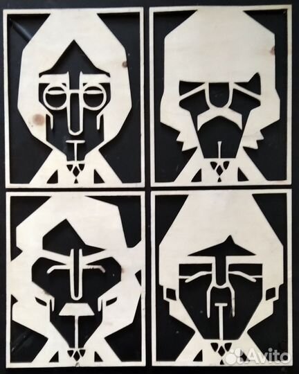 Панно The Beatles (4 шт)