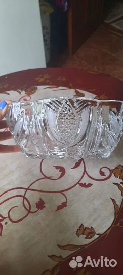 Хрустальная ваза салатник фруктовница времен СССР