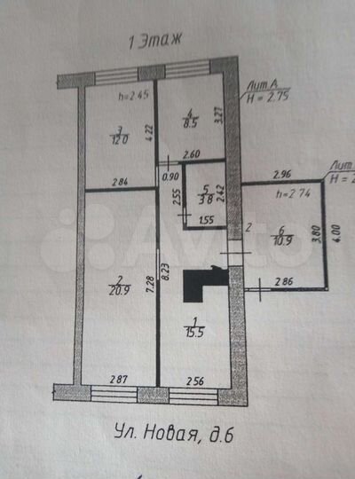 Дом 64 м² на участке 5 сот.