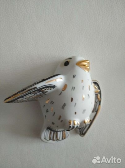 Бисквитный авторский фарфор статуэтки Птицы 5 шт