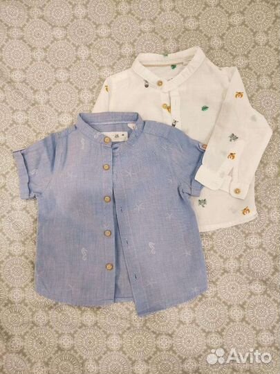 Рубашки Zara 3-6 месяцев