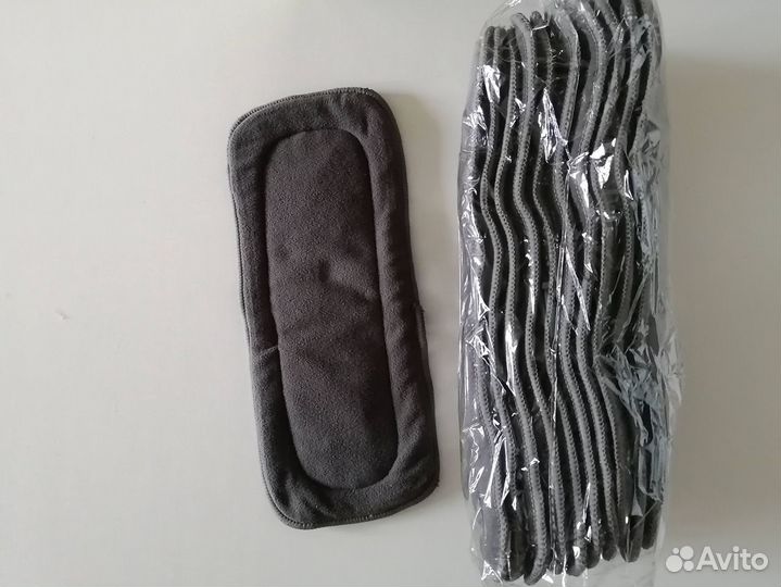 Вкладыши для многоразовых подгузников угольные 5сл