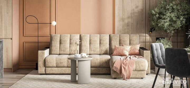 Угловой диван boss 2.0 Classic XL велюр Royal туап