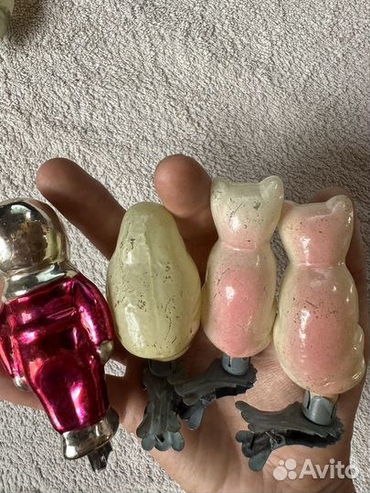 Елочные игрушки на прищепке СССР