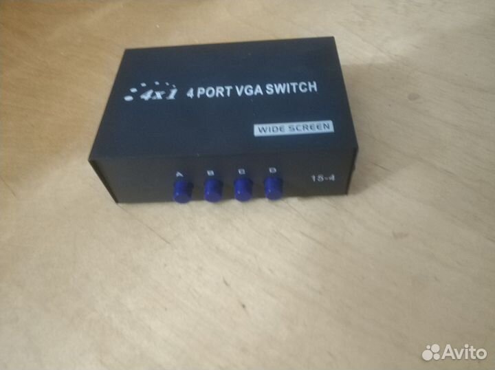 VGA-коммутатор 4x1 Переключатель 4 пк на 1 монитор