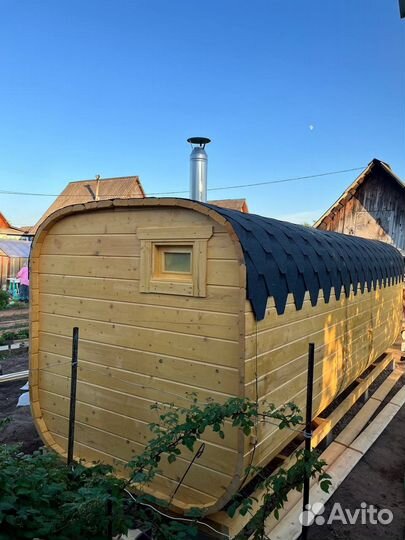 Баня бочка квадро 6 метров