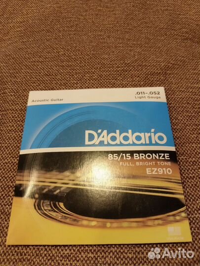 Струны для акустической гитары D'Addario