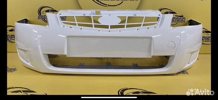 Передний бампер priora 2 цвет белый