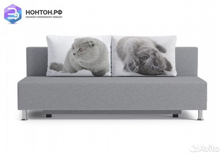 Диван еврокнижка Канна светло-серый