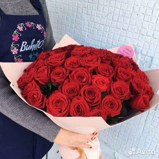 25 роз, 51 роза, букет из роз, цветы доставка