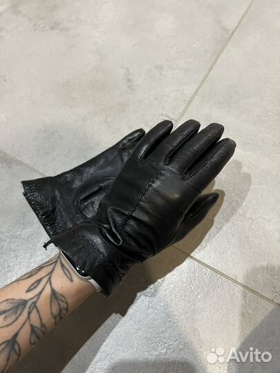 Перчатки женские кожаные размер 7