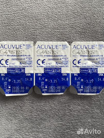 Линзы acuvue oasys -3,25