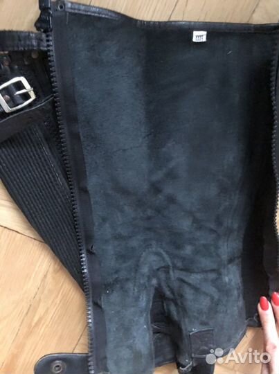 Краги чапсы кожа конные для верховой езды Elt