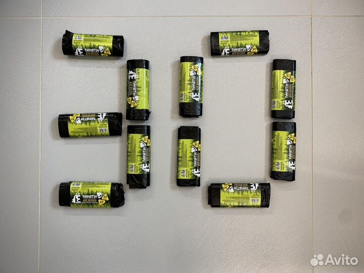 Прочные мешки для мусора от 30 до 300 литров