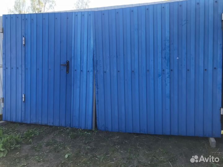 Ворота с калиткой распашные бу