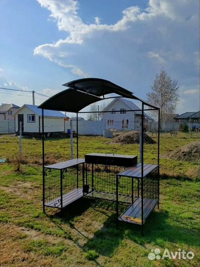 Мангальная зона с крышей