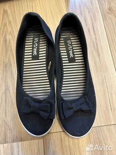 Балетки темно-синие на танкетке Instreet 38