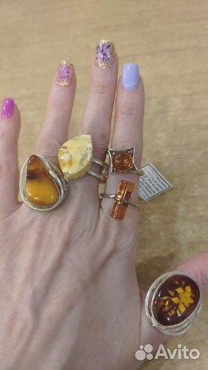 Изделия из янтаря и серебра с янтарем