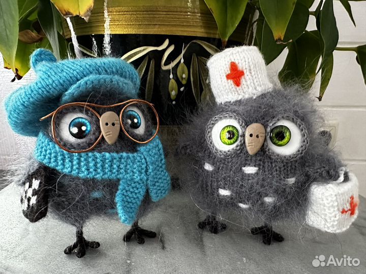 Вязаные игрушки ручной работы амигуруми Совы