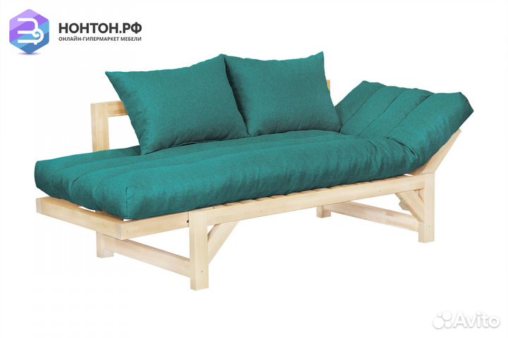 Диван кушетка Амбер-2 изумрудный
