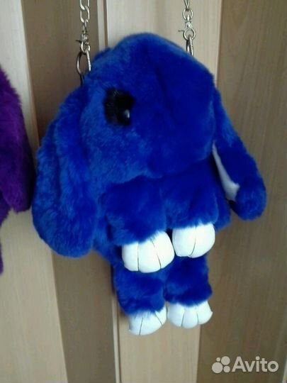 Кроликрюкзак, натуральный мех