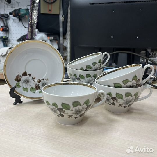 Чайные пары Дулево Цветы (сзр)