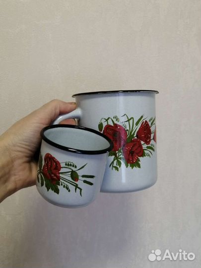 Набор эмалированный посуды, бидон СССР