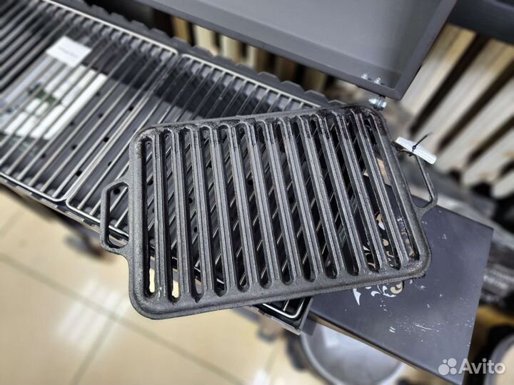 Чугунная Решетка гриль 360х260 с ручками