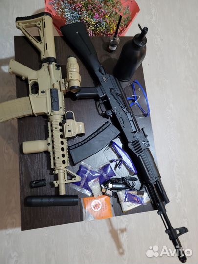 Орбибольные автоматы Ак-74М и M4A1