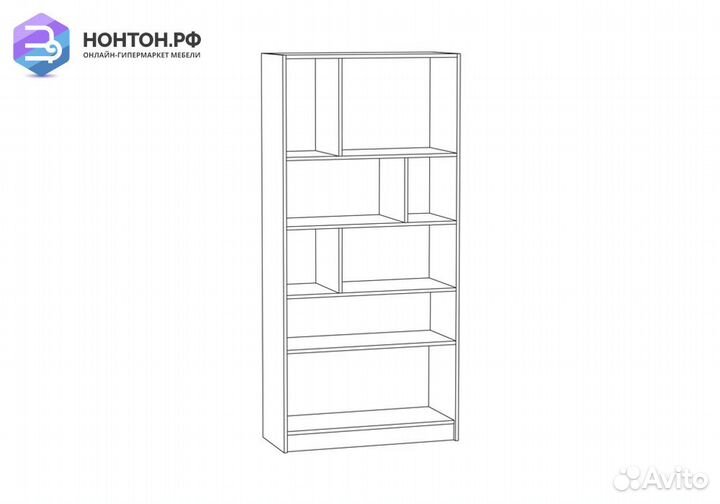 Стеллаж Альфа 09.136 солнечный свет / темно-серый