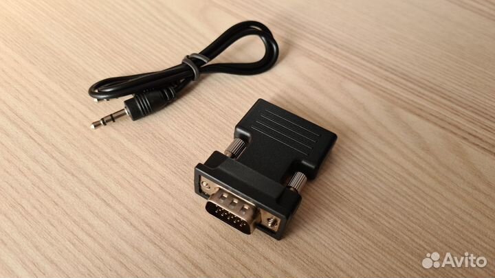Новый Переходник-адаптер Hdmi-VGA + Audio