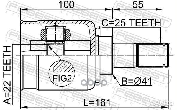 Шрус внутренний KIA ceed I 2211-CD 2211-CD Febest