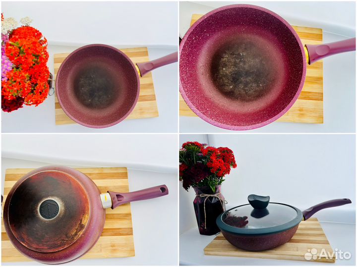 Сковороды с крышкой бу
