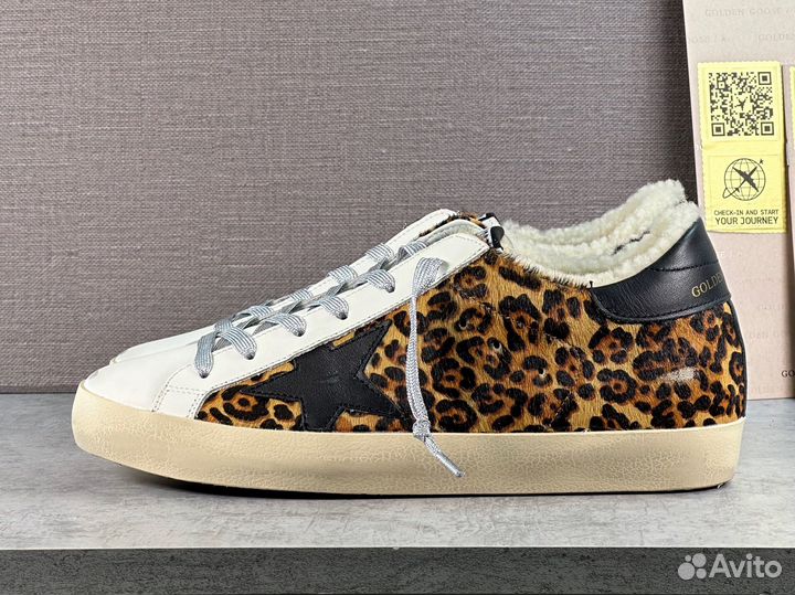 Леопардовые Golden Goose с мехом