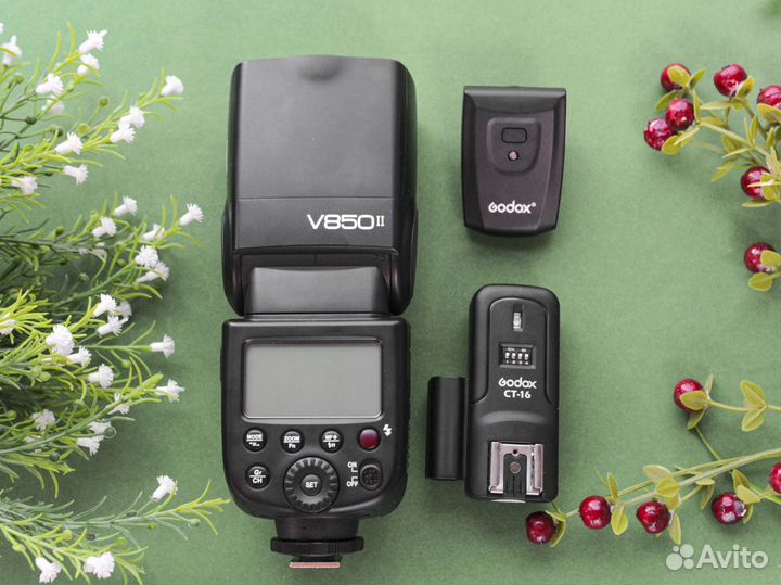 Вспышка Godox V850 II + синхронизаторы