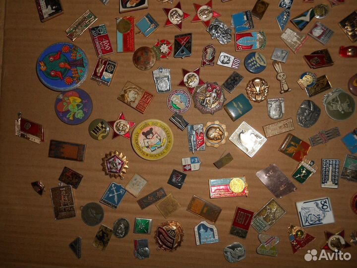 Значки СССР ломаные без заколок