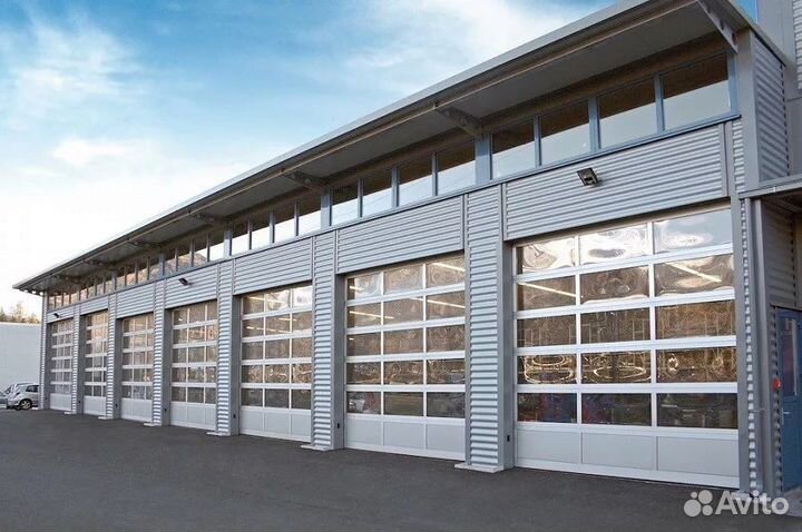 Секционные ворота панорамные