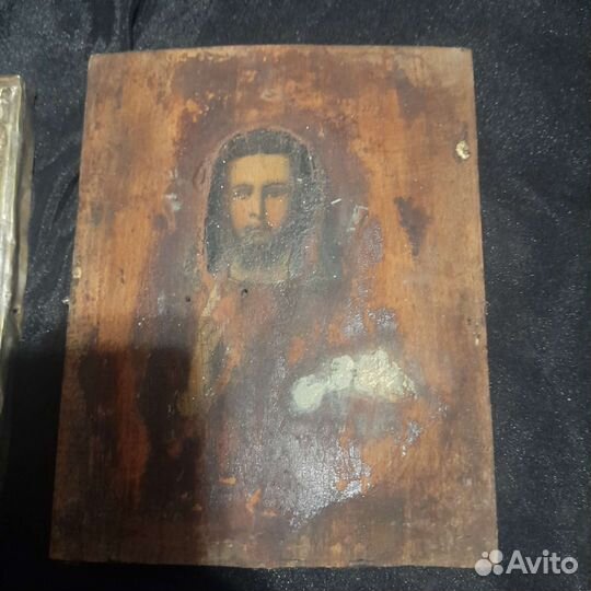 Антикварная старинная икона Спас Вседержитель