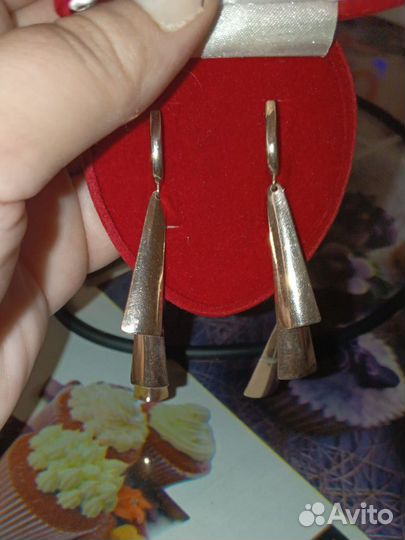 Позолоченные серьги