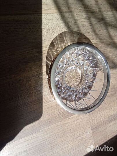 Ваза хрусталь мельхиор