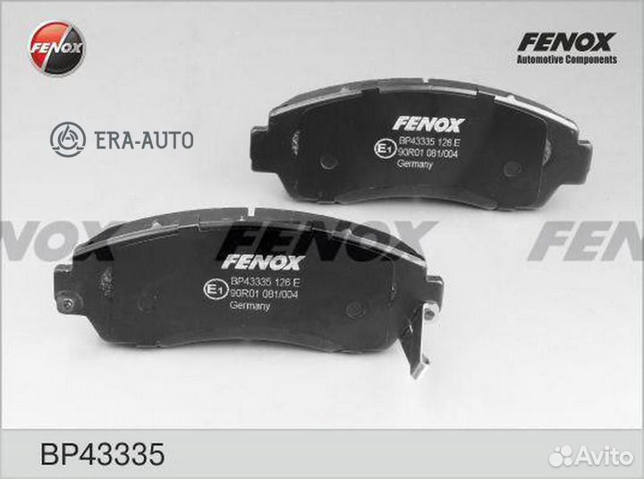 Fenox BP43335 Колодки тормозные дисковые перед пра