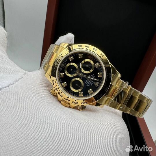 Часы Rolex Daytona Yellow Gold 116508 Black set wi