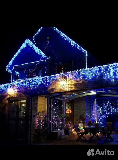 Гирлянда уличная бахрома