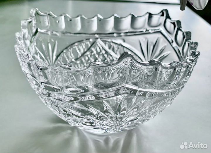 Ваза для фруктов. Богемия. Хрусталь.новое