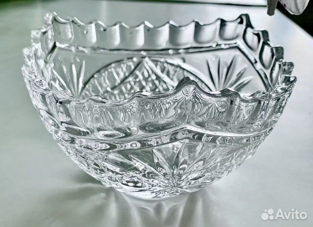 Ваза для фруктов. Богемия. Хрусталь.новое