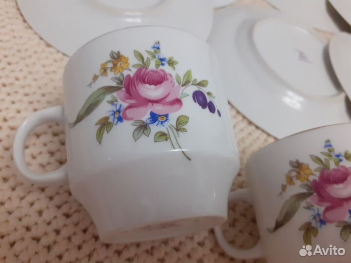 Чашка с блюдцем фарфор