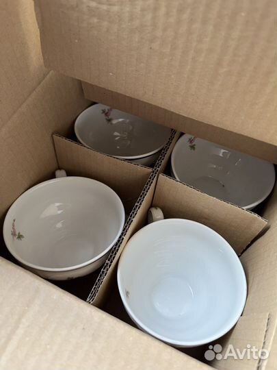 Чашки с блюдцами набор фарфор Чехия