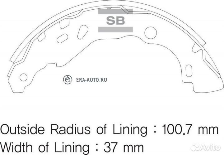 Sangsin brake SA177 Колодки торм.бараб. комплект 4